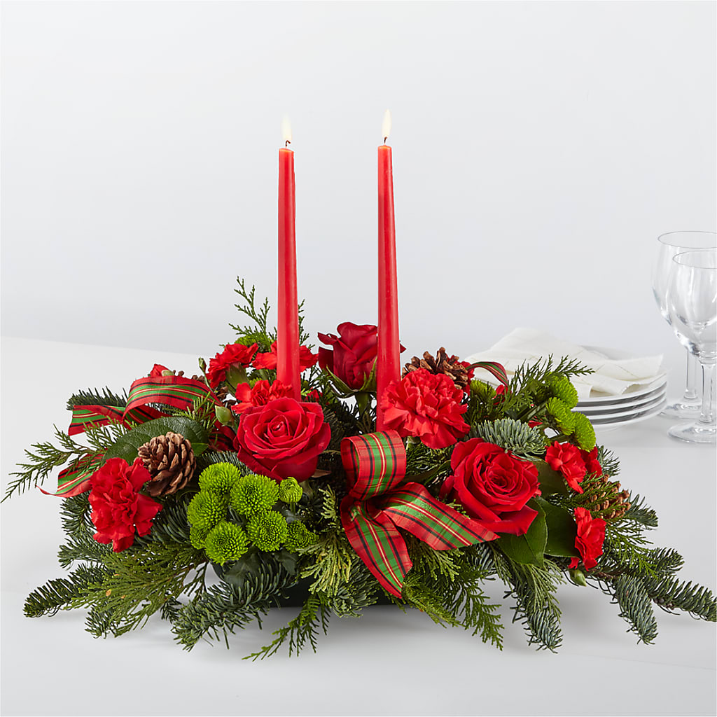 By the Candlelight Centerpiece – Greenbrook Flowers Inc, Jackson MS