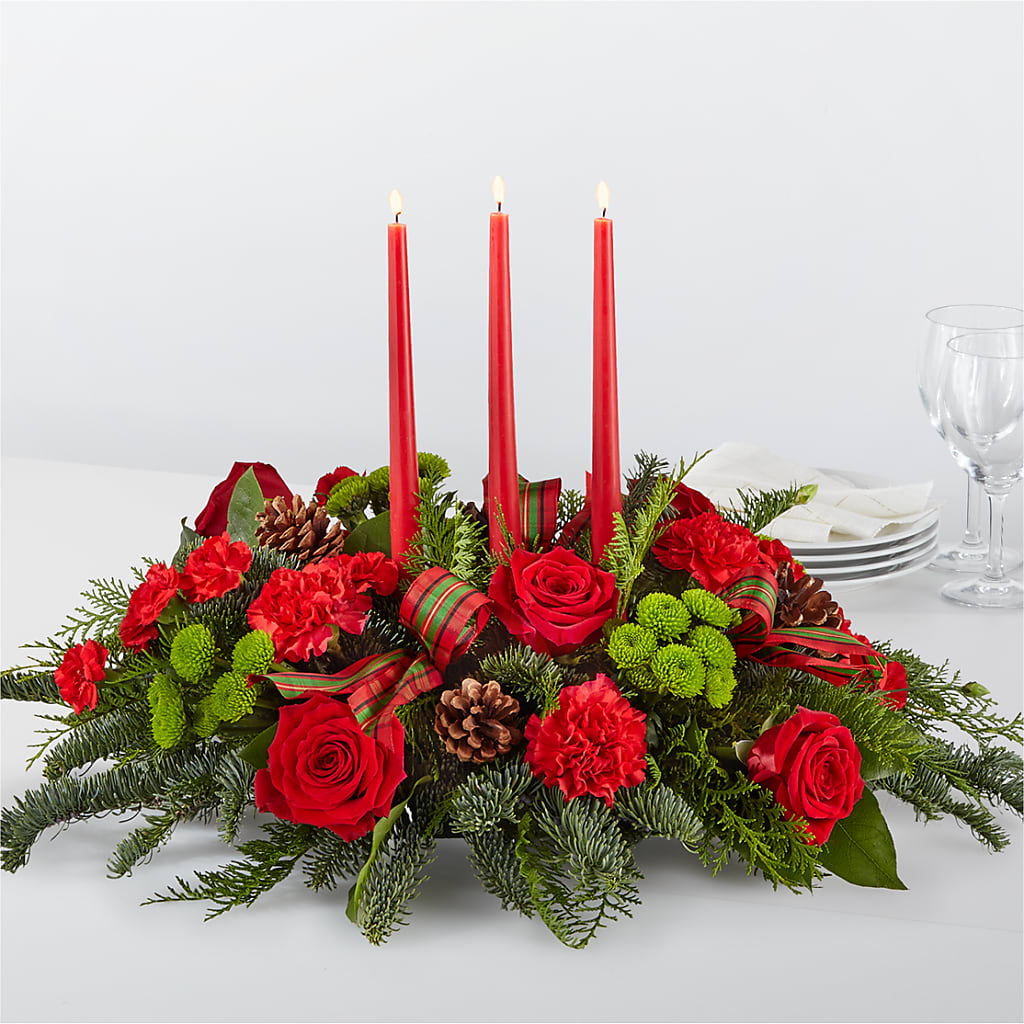 By the Candlelight Centerpiece – Greenbrook Flowers Inc, Jackson MS