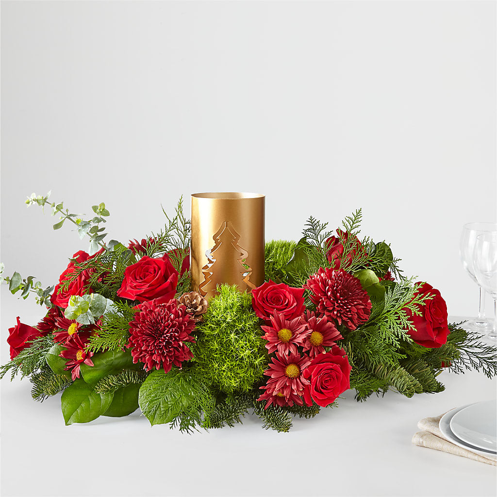 Toast the Season Centerpiece – Greenbrook Flowers Inc, Jackson MS