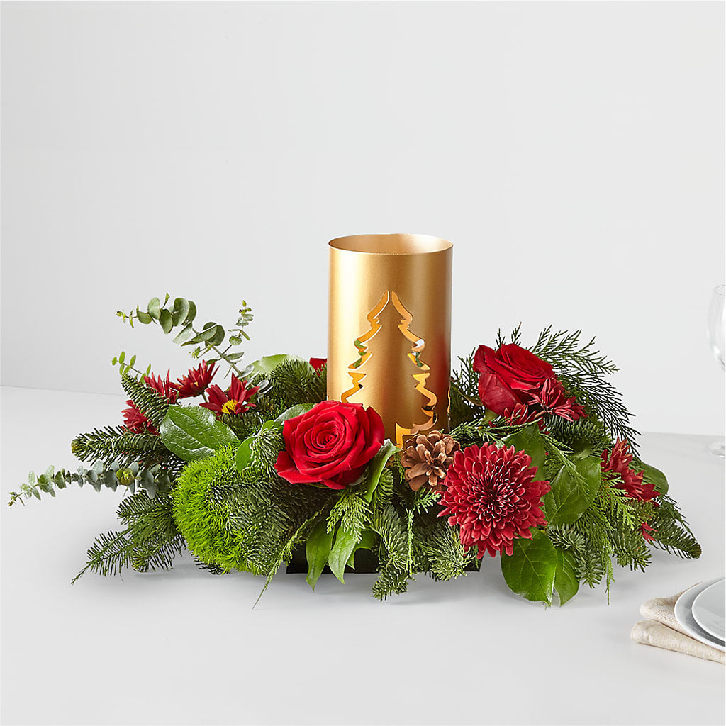 Toast the Season Centerpiece – Greenbrook Flowers Inc, Jackson MS