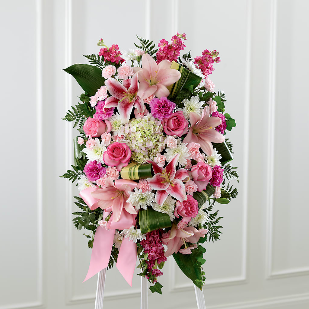 Comforting Standing Spray – Greenbrook Flowers Inc, Jackson MS