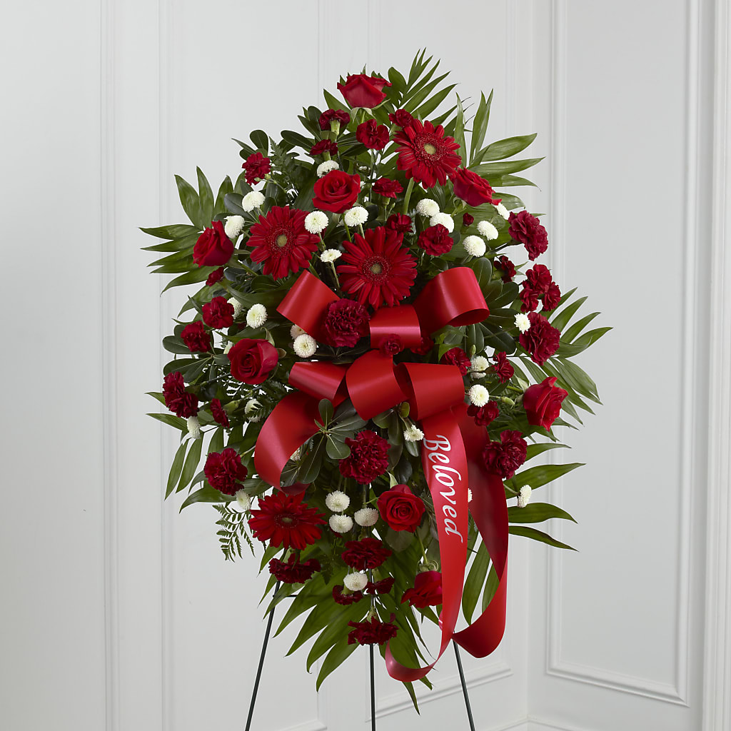 Treasured Memories Standing Spray – Greenbrook Flowers Inc, Jackson MS