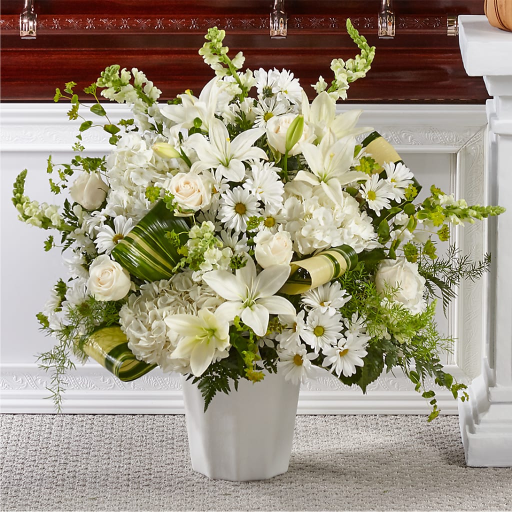 Thoughts of Tranquility Floor Basket – Greenbrook Flowers Inc, Jackson MS
