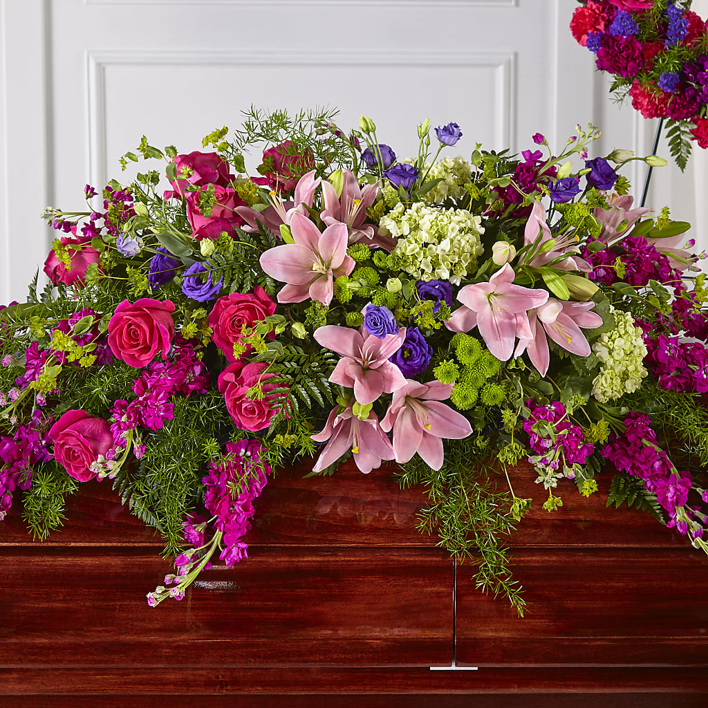 Radiant Tribute Casket Spray – Greenbrook Flowers Inc, Jackson MS