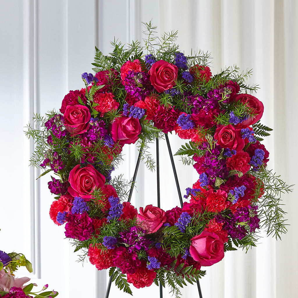 Calming Colors Wreath – Greenbrook Flowers Inc, Jackson MS