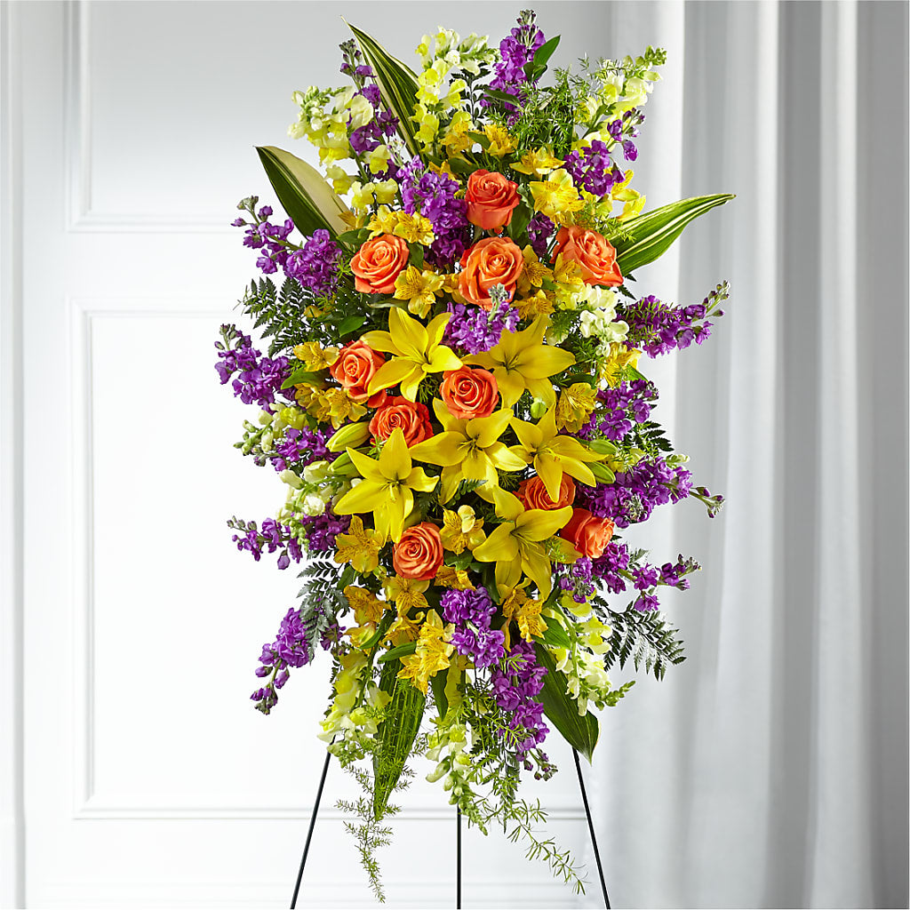 Thoughtful Prayers Standing Spray – Greenbrook Flowers Inc, Jackson MS