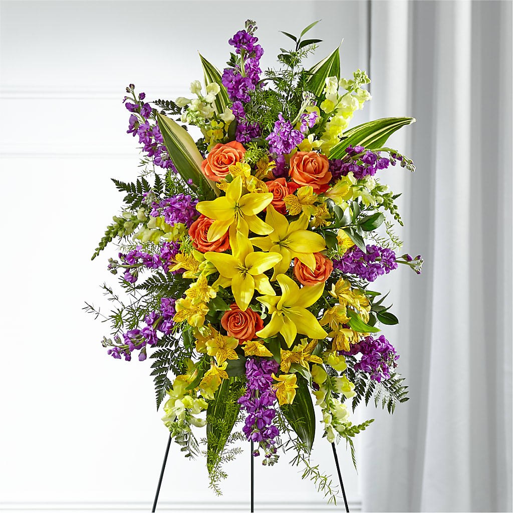 Thoughtful Prayers Standing Spray – Greenbrook Flowers Inc, Jackson MS