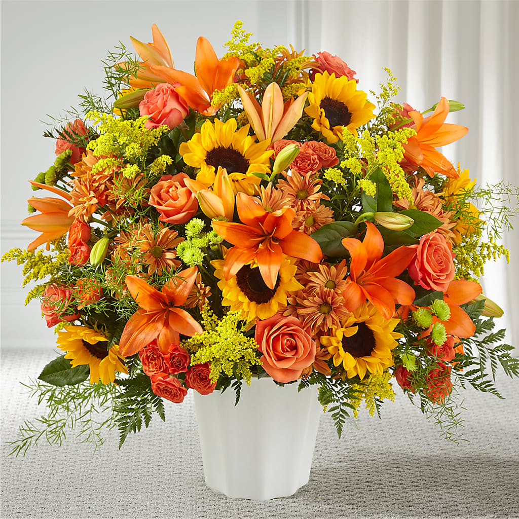 Harvest Thoughts Floor Basket – Greenbrook Flowers Inc, Jackson MS