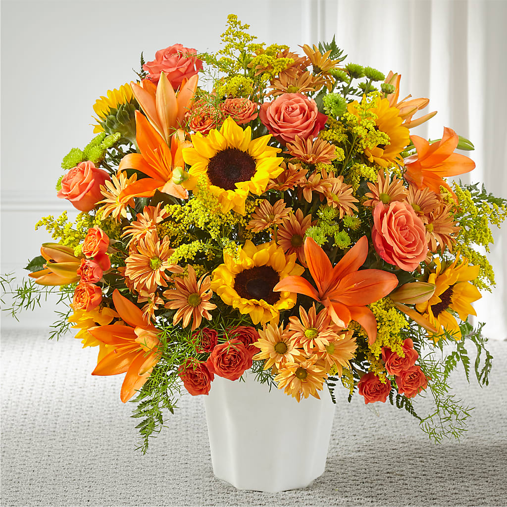 Harvest Thoughts Floor Basket – Greenbrook Flowers Inc, Jackson MS