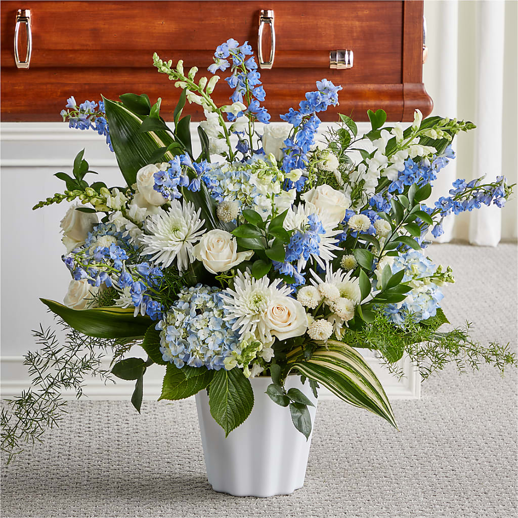 Everlasting Memories Floor Basket – Greenbrook Flowers Inc, Jackson MS
