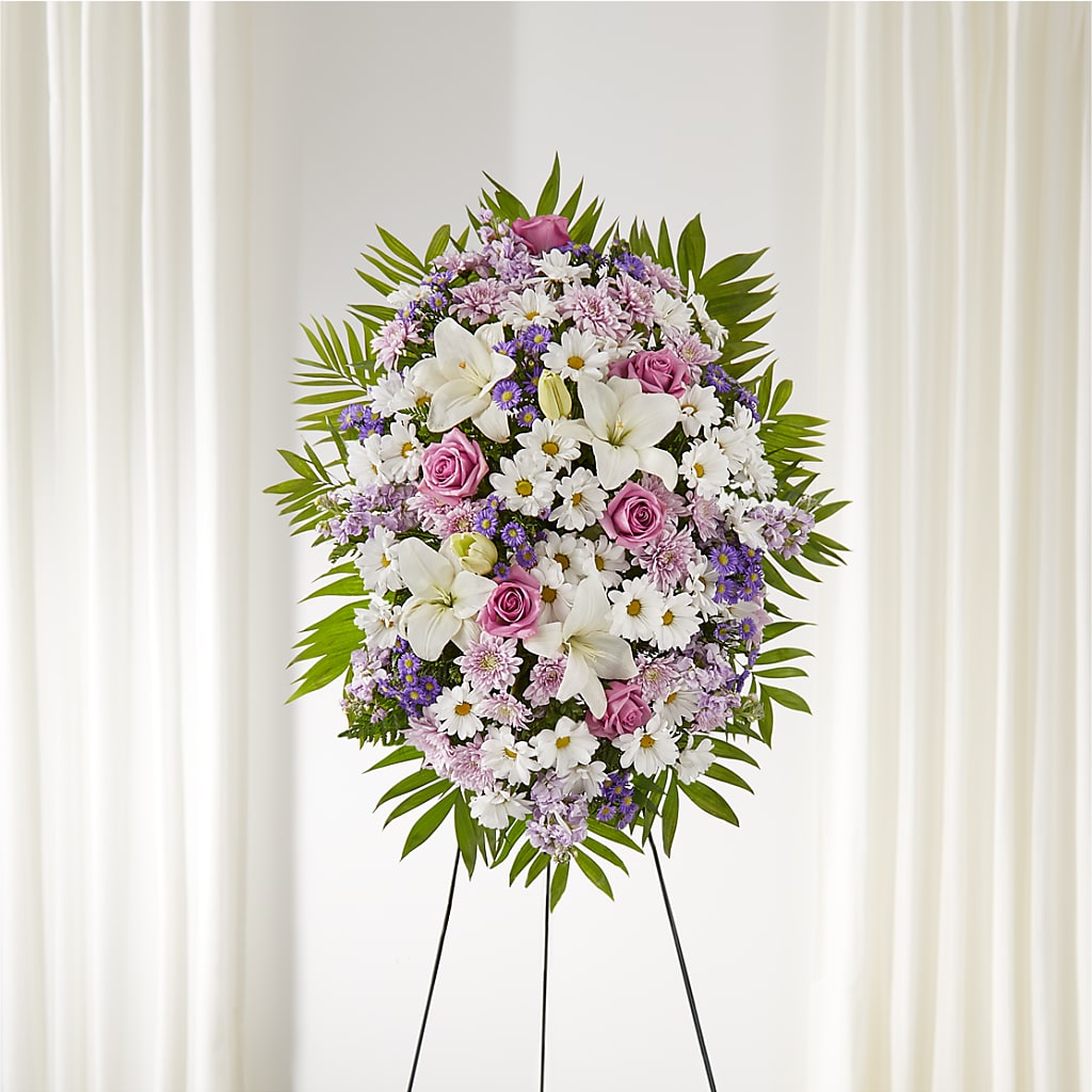 Surrounded by Love Standing Spray – Greenbrook Flowers Inc, Jackson MS