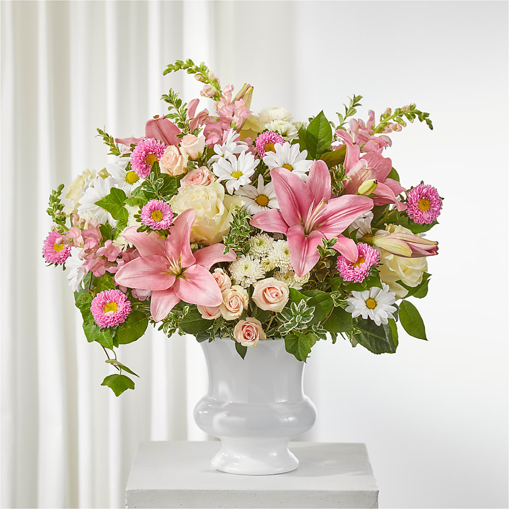 Empathetic Blooms Urn Arrangement – Greenbrook Flowers Inc, Jackson MS