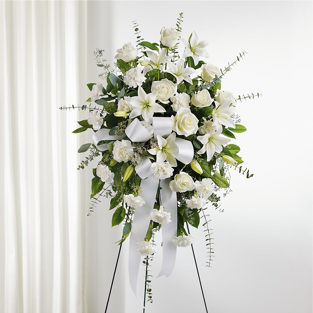 With Care Standing Spray – Greenbrook Flowers Inc, Jackson MS