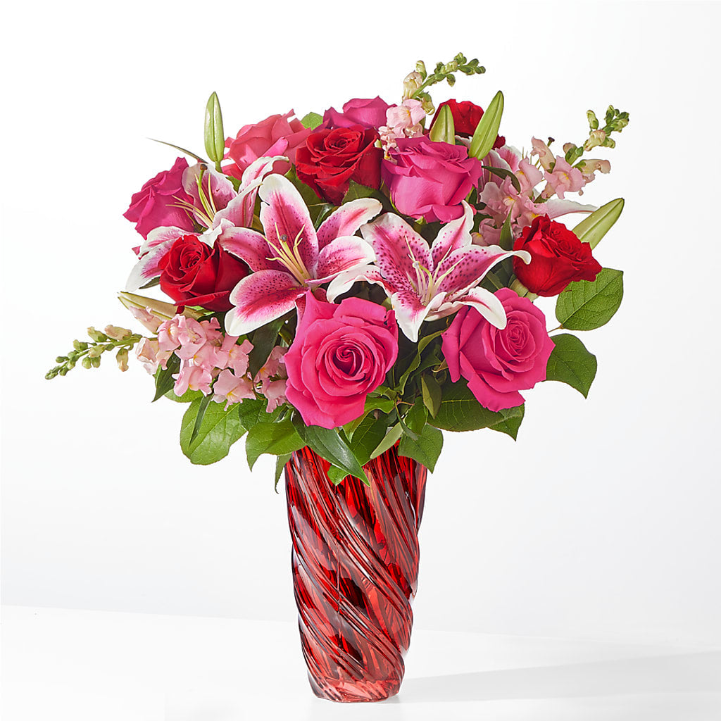 Always You Bouquet with Luxe Swirl Vase – Greenbrook Flowers Inc, Jackson MS
