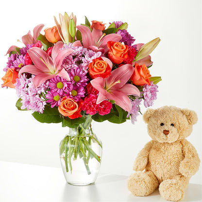 One and Only Bouquet and Bear Bundle –  Greenbrook Flowers Inc, Jackson MS