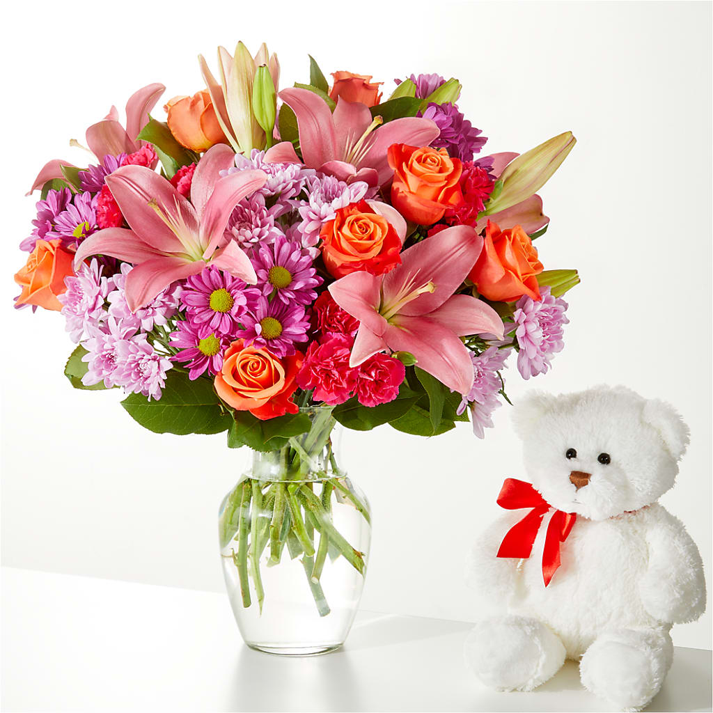 One and Only Bouquet and Bear Bundle –  Greenbrook Flowers Inc, Jackson MS