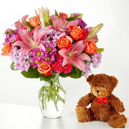 One and Only Bouquet and Bear Bundle –  Greenbrook Flowers Inc, Jackson MS
