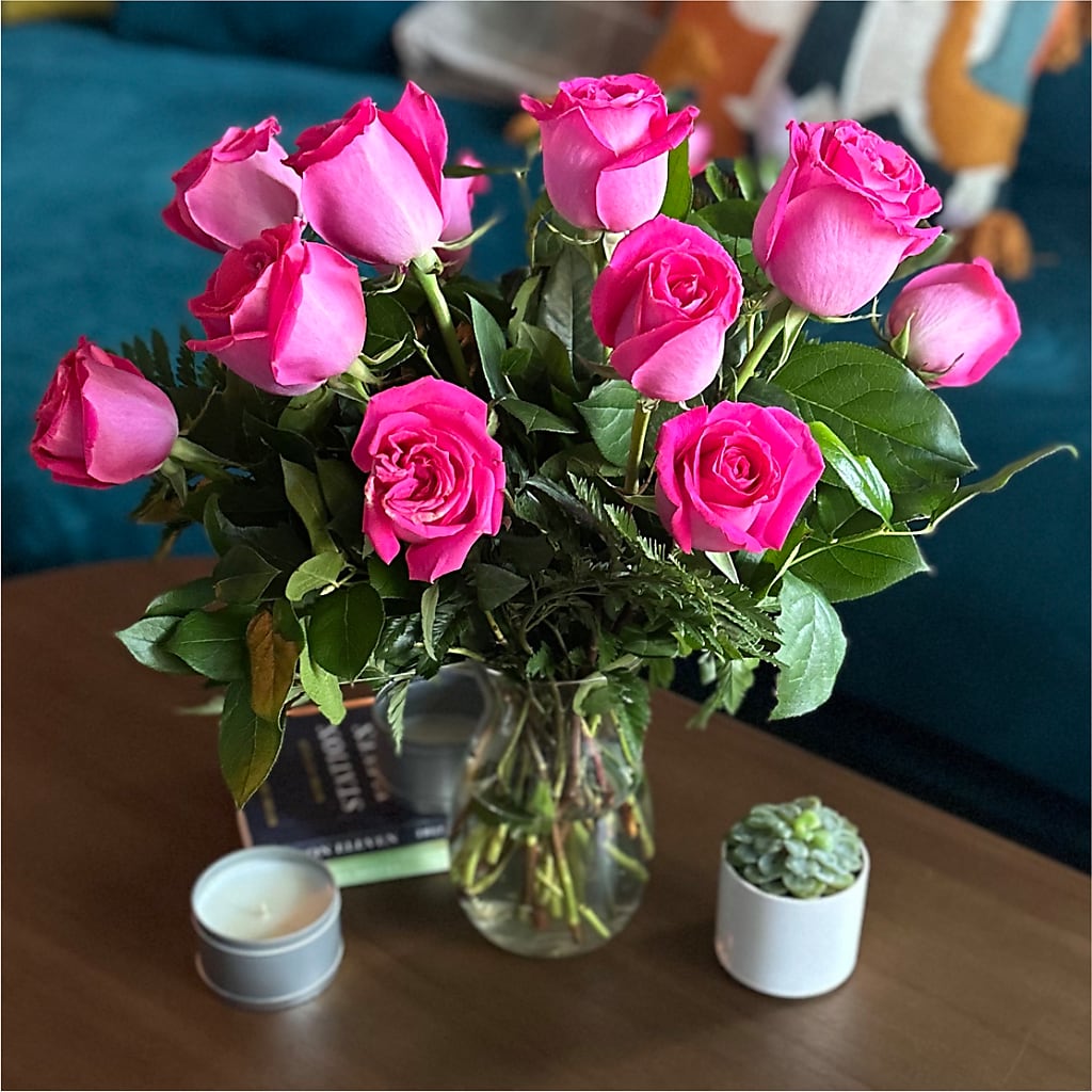 Long Stem Pink Rose Bouquet –  Greenbrook Flowers Inc, Jackson MS