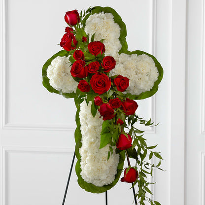 Floral Cross Easel –  Greenbrook Flowers Inc, Jackson MS