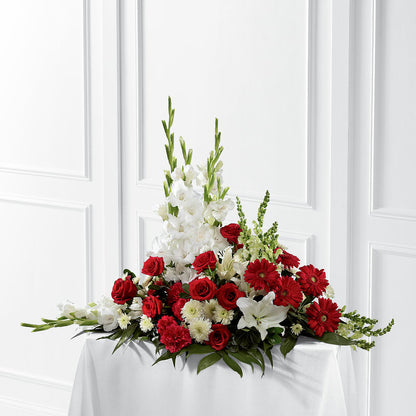 Crimson & White Arrangement –  Greenbrook Flowers Inc, Jackson MS