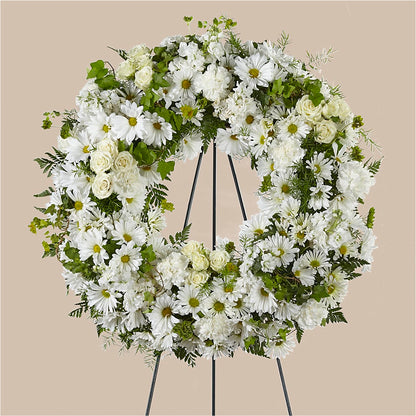Faithful Wishes Wreath –  Greenbrook Flowers Inc, Jackson MS