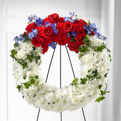 Patriotic Passion Wreath –  Greenbrook Flowers Inc, Jackson MS