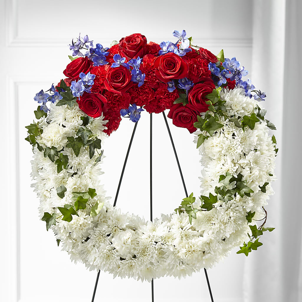 Patriotic Passion Wreath –  Greenbrook Flowers Inc, Jackson MS