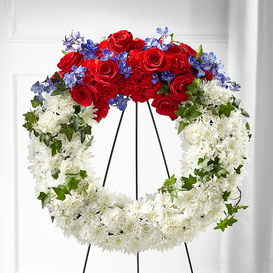 Patriotic Passion Wreath –  Greenbrook Flowers Inc, Jackson MS