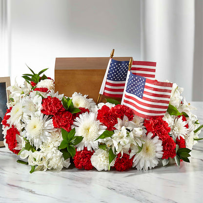Spirit of Patriotism Cremation Adornment –  Greenbrook Flowers Inc, Jackson MS