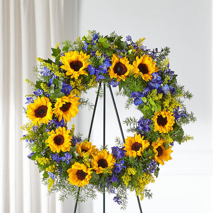 Bright Rays Wreath –  Greenbrook Flowers Inc, Jackson MS