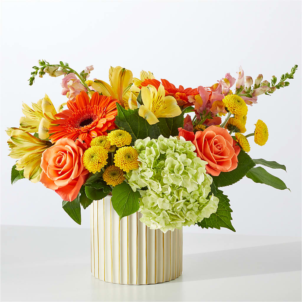 Autumn Sunshine Bouquet with Ivory Vase –  Greenbrook Flowers Inc, Jackson MS