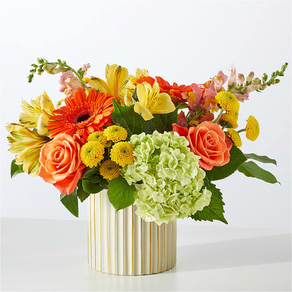 Autumn Sunshine Bouquet with Ivory Vase –  Greenbrook Flowers Inc, Jackson MS