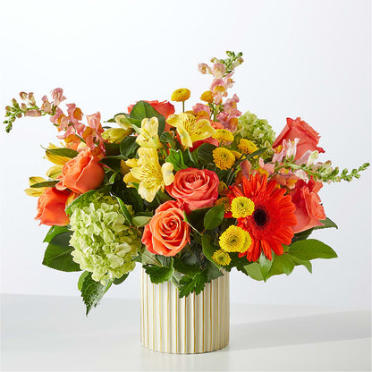 Autumn Sunshine Bouquet with Ivory Vase –  Greenbrook Flowers Inc, Jackson MS