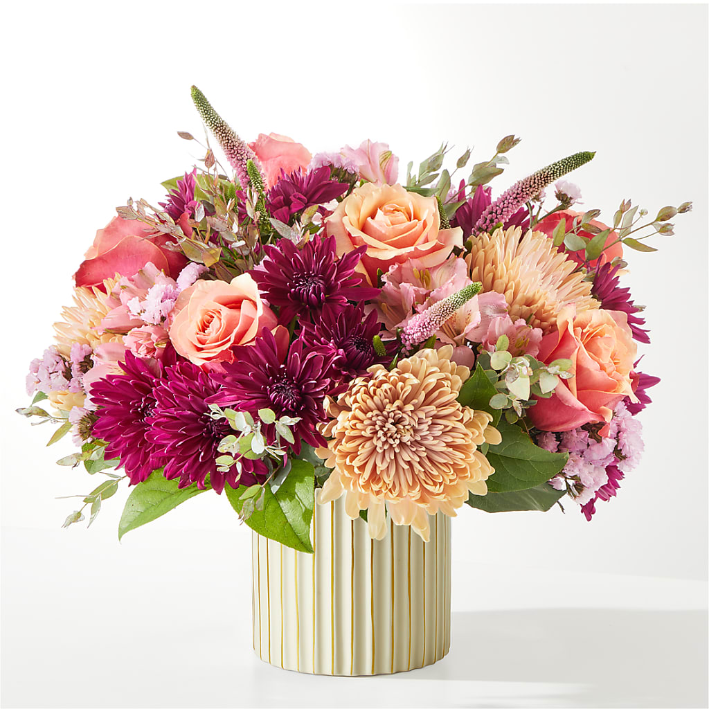 Berry Cobbler Bouquet with Ivory Vase –  Greenbrook Flowers Inc, Jackson MS