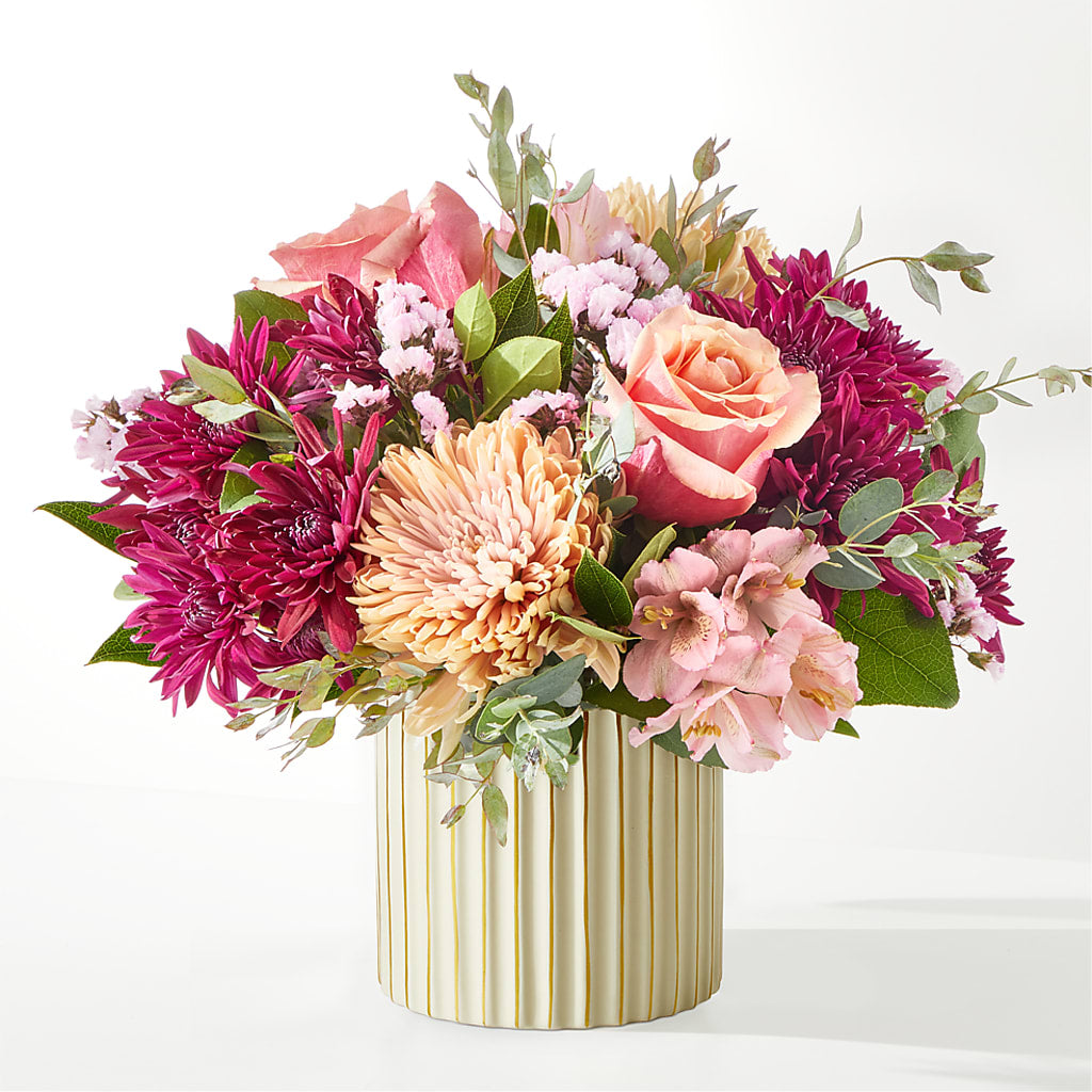 Berry Cobbler Bouquet with Ivory Vase –  Greenbrook Flowers Inc, Jackson MS