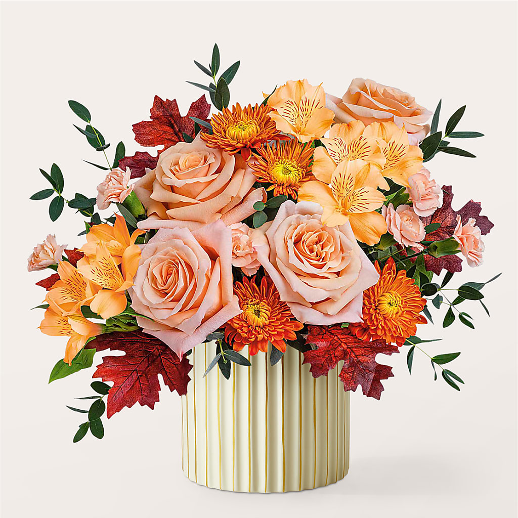 Spiced Latte Bouquet with Ivory Vase –  Greenbrook Flowers Inc, Jackson MS