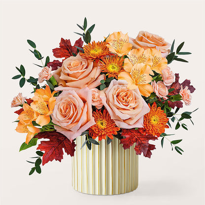 Spiced Latte Bouquet with Ivory Vase –  Greenbrook Flowers Inc, Jackson MS