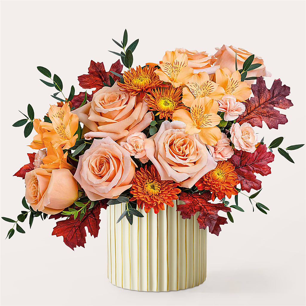 Spiced Latte Bouquet with Ivory Vase –  Greenbrook Flowers Inc, Jackson MS