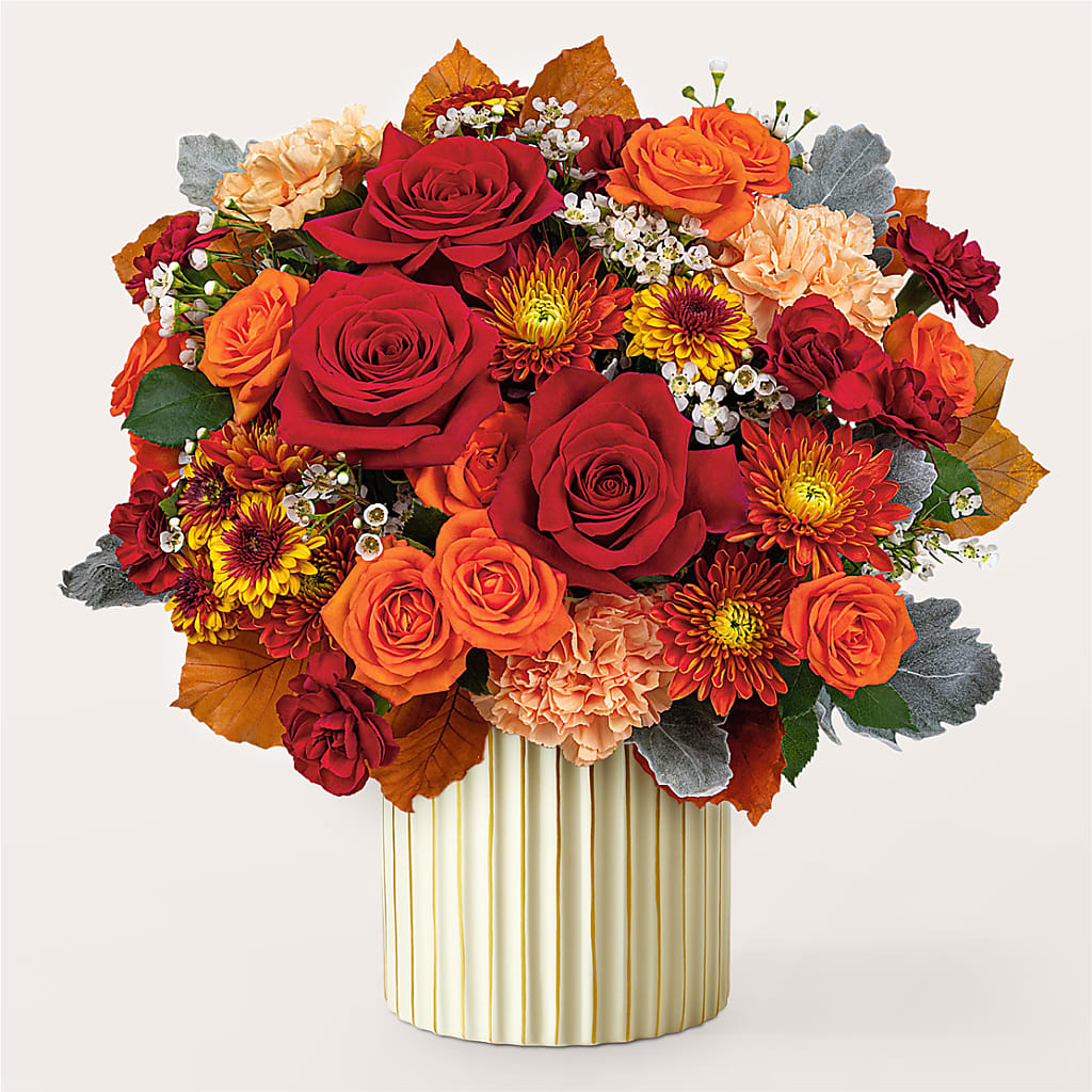 Merlot Bouquet with Ivory Vase –  Greenbrook Flowers Inc, Jackson MS