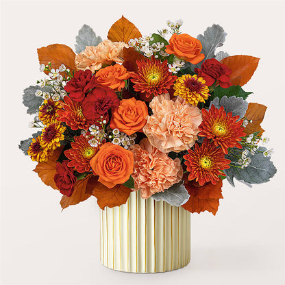 Merlot Bouquet with Ivory Vase –  Greenbrook Flowers Inc, Jackson MS