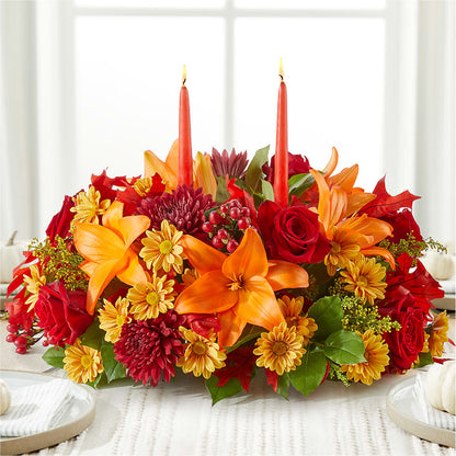 Autumn's Embrace Centerpiece –  Greenbrook Flowers Inc, Jackson MS
