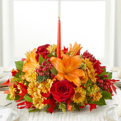 Autumn's Embrace Centerpiece –  Greenbrook Flowers Inc, Jackson MS