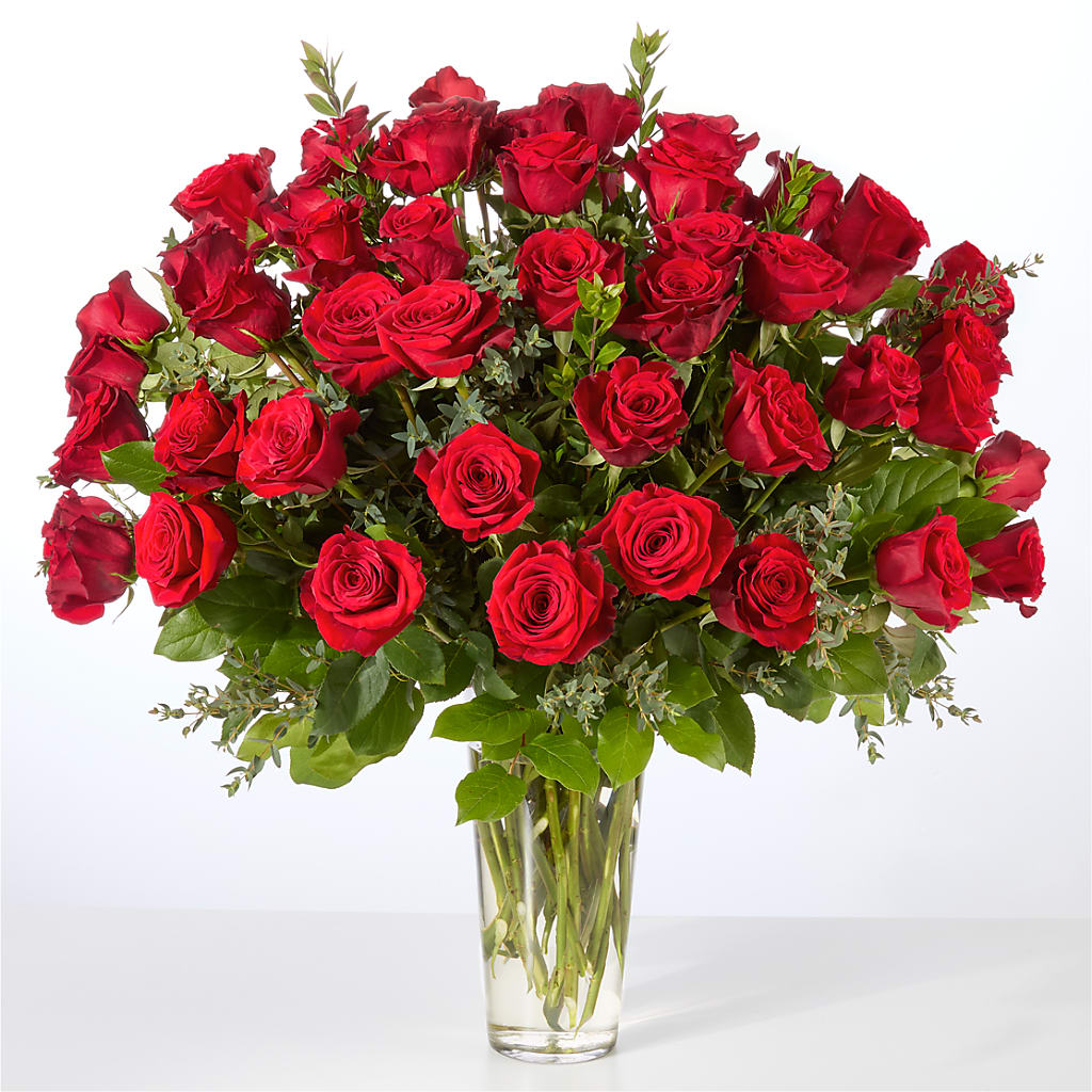 Forever Yours Fifty Stem Red Rose Bouquet –  Greenbrook Flowers Inc, Jackson MS