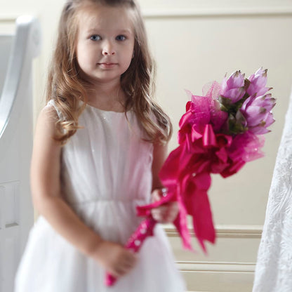 Sparkle Pink Flower Girl Bouquet –  Greenbrook Flowers Inc, Jackson MS
